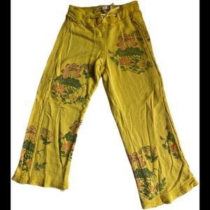 💛Da-Nang Yellow Floral Drawstring Pants